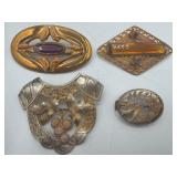 Antique sash pin brooches