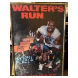 Framed Walter's run 1987 Payton poster