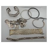 124 g Sterling silver bracelets