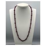 14k gold clasp garnet necklace