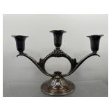Silverplate candle holder