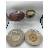 Mid century Studio Art pottery bowls
