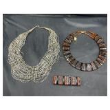 Vintage lucite necklace collar bracelet & more