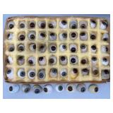 Antique prosthetic glass eyes