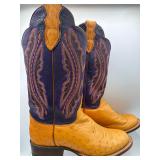 Justin leather cowboy boots