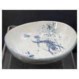 Japanese porcelain crayfish bowl