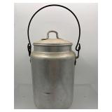 Vintage aluminum milk pail