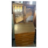 Antique secretary desk cabinet