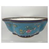 Antique Asian enamel planter