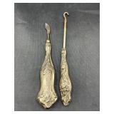 Antique Sterling silver handle grooming tools 41g