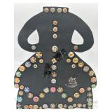 Victorian hand painted Buttons