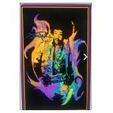 Sealed Jimi Hendrix black light poster 352