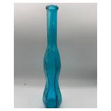 Vintage blue glass vase