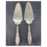 Weighted Sterling silver handled serving pieces