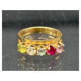 14k gold gemstone ring
