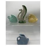 Vintage swan planters