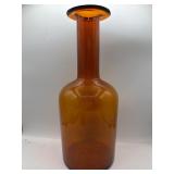 Mid-century Holmegaard Amber Glass Gulvvase vase