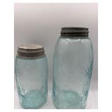 Blue mason jars