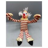 Vintage wind up tumbling clown toy