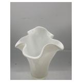 Vintage White cased Vase