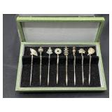 Vintage Japanese sterling silver cocktail picks