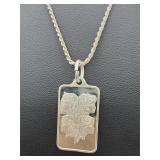 8.86 g sterling silver necklace pendant Suisse