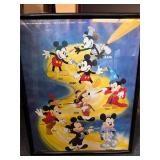 Framed Mickey Mouse poster