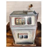 Antique five cent twin jackpot slot machine