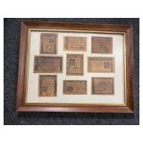 Framed reproduction shillings