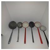 Vintage enamel granite ware Dipper Ladles