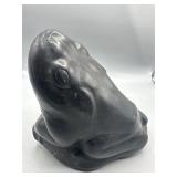 Vintage black stone frog