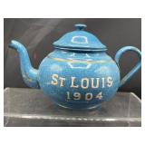1904 St. Louis world fair enamel teapot