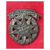 Antique framed sheriffs badge Wheeler Co. Texas