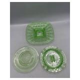 green uranium beaded Block plate & more
