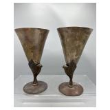 Vintage Godinget silver plate phoenix birds Flutes