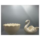 Lenox swan & bowl
