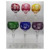 Nachtmann cut crystal wine hocks
