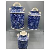 blue chintz canister set