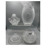 Bohemian Crystal vase & more