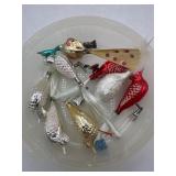 Vintage Mercury clip on  bird ornaments
