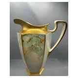 Antique art nouveau Porcelein pitcher