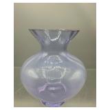 Hand blown Neodymium alexandrite art glass vase