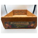 Vintage Brookside fruit co wooden crate box