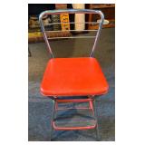 Vintage Cosco orange red step stool