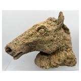 Stone horse head
