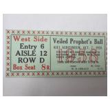1958 Veiled Prophet VP ball ticket