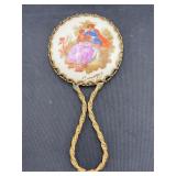 Vintage Limoges hand mirror