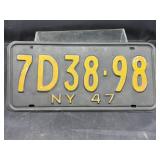 1947 New York license plate