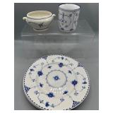Johnson Bros blue Denmark plates & more