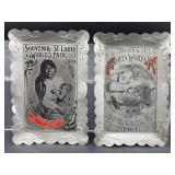1904 St. Louis worlds fair novelty tip trays